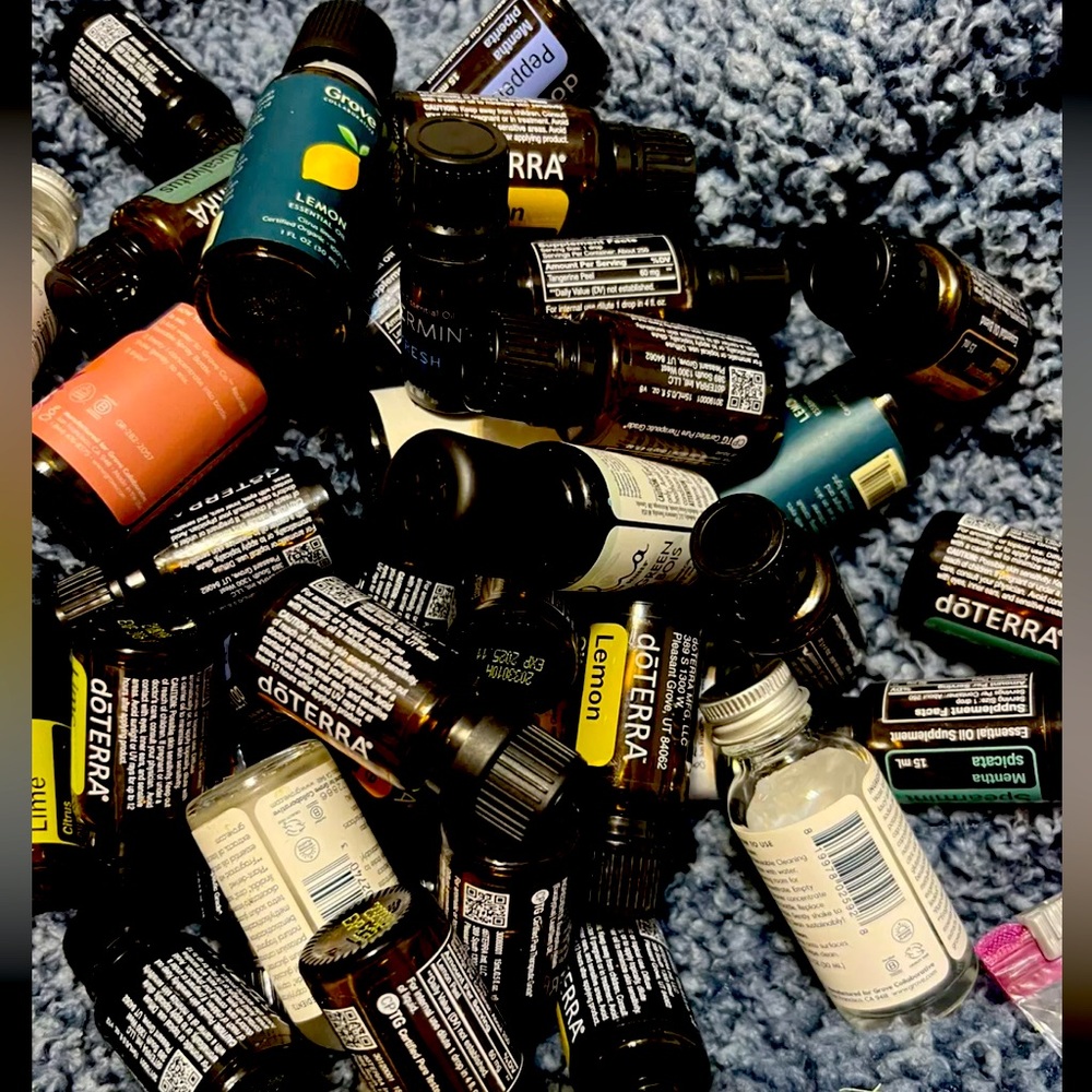 Doterra And Grove Essential Oils Bundle LOT of 80+ EMPTY Bottles UNWASHED